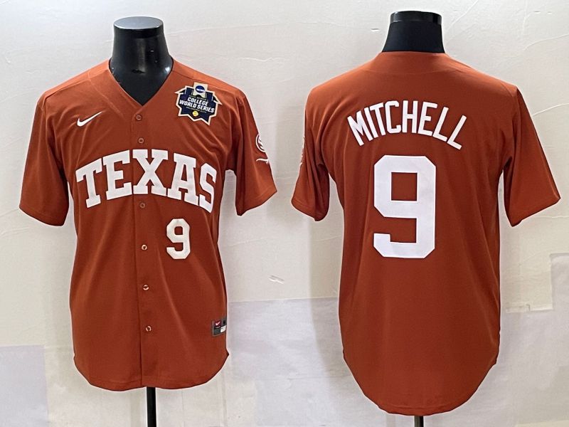 Men 2025 Texas Longhorns #9 Mitchell Brown Joint Name Nike NCAA Jersey style 14